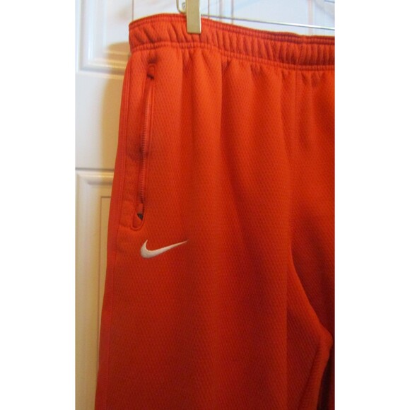 Nike Therma Fit Clemson Tigers Athletic Pants Orange Sweats Pockets Mens Size 2X - Picture 3 of 10
